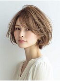 似合わせショートボブ白髪ぼかし脱白髪染め30代40代50代60代♪