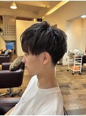 豊中メンズカット眉カットツーブロックマッシュショートパーマ