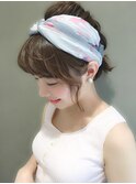 【neolive nico 大井町店】　ガーリー　スカーフアレンジ