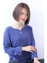 オーロ 宝塚店(ORO)&nbsp;アッシュブラウン前下がり大人かわいい小顔フレンチボブ大人ボブ