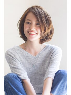 ラフ フロム ガーデン(Laf from GARDEN) 【寺尾拓巳】大人かわいいひし形毛先パーマイルミナカラーボブ