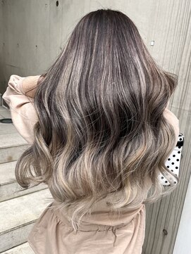 ディア(.eer) 秋のハイライト/バレイヤージュ◎韓国風くびれ巻きロングヘア