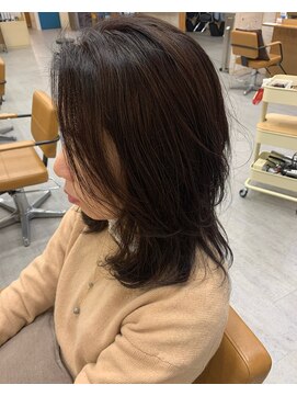 カノエ 福岡香椎店(canoe) 韓国スタイル/艶髪/ミディアムウルフ/髪質改善縮毛矯正/香椎