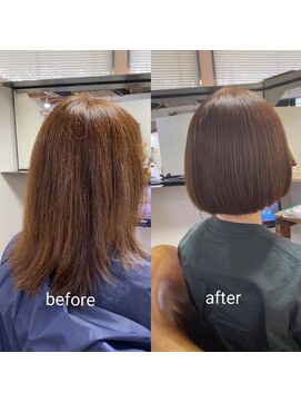 カミケン 方木田店(kamiken.) 簡単お手入れ大人かわいいシンプルミニボブ【カミケン方木田店】