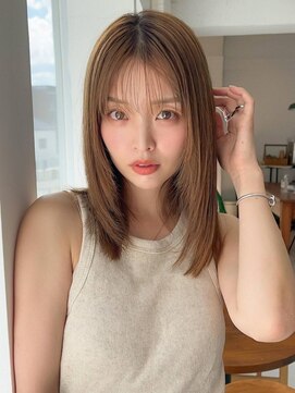 アグ ヘアー ロブ 岡山店(Agu hair robu) 《Agu hair》numberA.ベースケアミルク×レイヤーストレート