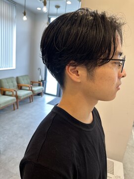 ジャム(JAM) センターパートのワンカールパーマ