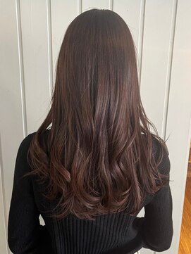 アンド アノン(and anon) 巻き髪ロング 透明感カラー ナチュラルブラウン