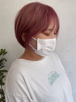 トレヘアー 京都 烏丸(tRe hair)&nbsp;マッシュショート　ピンクアッシュ
