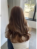 マロンベージュ10代20代1回ブリーチカラーブラウンベージュ