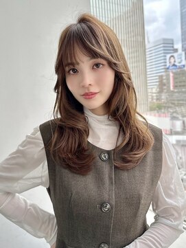 バイオレットジェム(Violet`jem) ロングレイヤーアッシュベージュ顔周りカット小顔RI-47