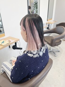 エン(eNN) フェイスフレーミング/アンブレラカラー/ピンクベージュ