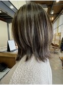 大人ハイライト×外ハネレイヤー×縮毛矯正