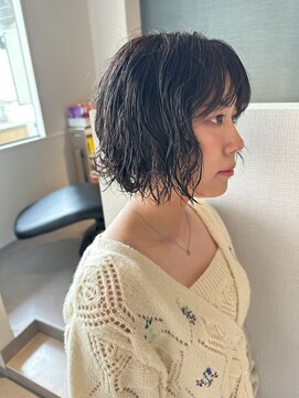 アム(amu) ボブパーマ/パーマボブ/ゆるめパーマ/ニュアンスパーマ