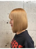ブリーチ一回で作るブロンドベージュボブ[下北沢/下北沢駅]
