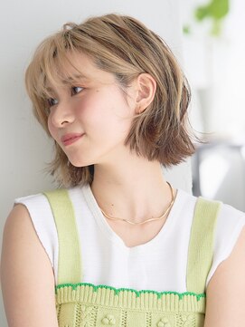 ルクスドレ 新宿(Luxe doree') ★くびれヘア/外ハネボブ/インナーカラー/ペールベージュ[新宿]