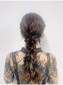 結婚式参列に♪/お呼ばれヘア/おとなっぽヘア/ゆるふあ/編み込み