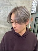 ホワイトメッシュ/ツイスト/ツイスパ/パーマ/メンズ/眉毛