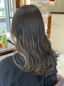 髪質改善/顔周りレイヤーカット/グレージュ[千葉/千葉駅]