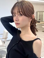 アッシュ 茗荷谷店(Ash) 顔まわりレイヤーカットバタフライカットココアブラウン