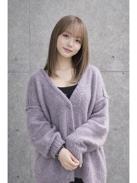 アグ ヘアー ロジェット 松本桐店(Agu hair rojet) グレージュ×シースルーバング
