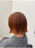 着物ヘア/ダークアッシュ/ミディアムレイヤーカット/木更津