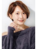 大人可愛いひし形ショートボブ
