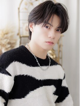 カバーヘア ブリス 戸田公園西口店(COVER HAIR bliss) 韓国風センターパート暗髪ニュアンスパーマa戸田公園20代30代