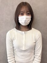 ミレバイジェニー (mirae by geny) 切りっぱなしボブ外ハネ ベージュカラー r
