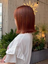 ヘアプレイスソル (HAIR PLACE SoL)&nbsp;艶髪オレンジブラウン/ミディアム/外はねレイヤー