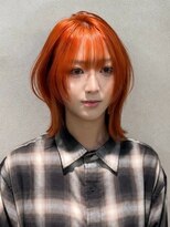 エル オオサカ 心斎橋店(L. OSAKA)&nbsp;102. オレンジレッド/レイヤーカット/前髪/顔周り