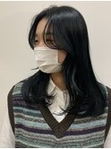 韓国人風*ブルーブラック
