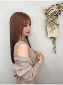 《era》フェミニンロング　ショコラピンク　艶ツヤ　みわ