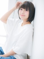 アルバハナレ 横浜(αlba HANARE) 関内/髪質改善/オリーブグレージュの切りっぱなしミニボブe