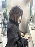 グラデーショングレーパープルボブ♪