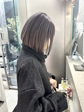 シェリ ヘアデザイン(CHERIE hair design) グラデーショングレーパープルボブ♪