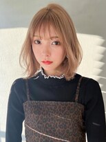 アグ ヘアー ジゼル 花巻店(Agu hair gisele) 《Agu hair》無造作でも可愛い♪甘すぎないハイトーンボブ