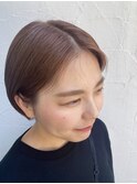 マロンベージュ／コンパクトショート/朝が楽な髪型