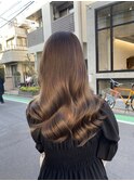 黒髪/グレーベージュ/レイヤーロング/前髪パーマ[横浜駅]