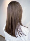 20代30代40代アッシュブラウン髪質改善カラー艶感ストレート