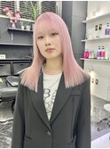 韓国風《ペールピンク》ハイトーン/ケアブリーチ/ダブルカラー