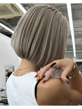 リノート バイ エゴル 太田川(Linoet by ENGOL) 保存必須【海外風ハイトーンボブ】グレージュカラー