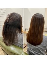 グリーンルームセカンド 結城店(GREEN ROOM. 2nd)&nbsp;シフォンベージュ/髪質改善/縮毛矯正/結城/ナチュラルレイヤー