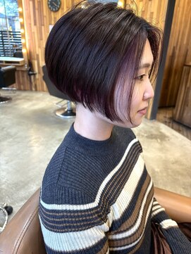 ヘアラウンジ アングゥ(hair lounge ungu) ちらっとピンクパープルカラー