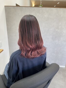 ワク(waku) バレイヤージュ/レッドバイオレット