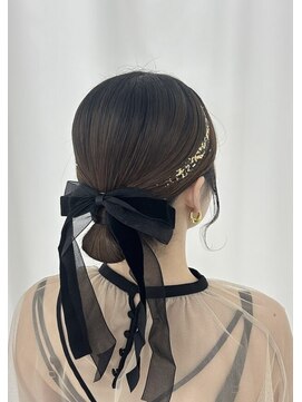 ヘアセットサロン サロンエイミー(salon aemii) 金箔タイトシニヨン