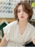 アシンメトリー外国人風小顔ゆるふわショートh3上尾30代40代!
