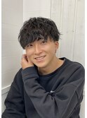 メンズパーマ ニュアンスパーマ スパイラルパーマ 眉カット