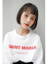 ギークス(GEEKS)&nbsp;【GEEKS渋谷】インナーカラー/オン眉ボブ/グレージュ/冬カラー