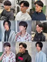 ゴブンノロク(GOBUN NO ROKU)&nbsp;無造作メンズベリーショート☆ツーブロックアッシュブラウン