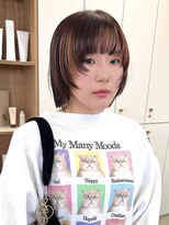 アム(am)&nbsp;オレンジブラウン/ハイライト/フェイスレイヤー/ボブ